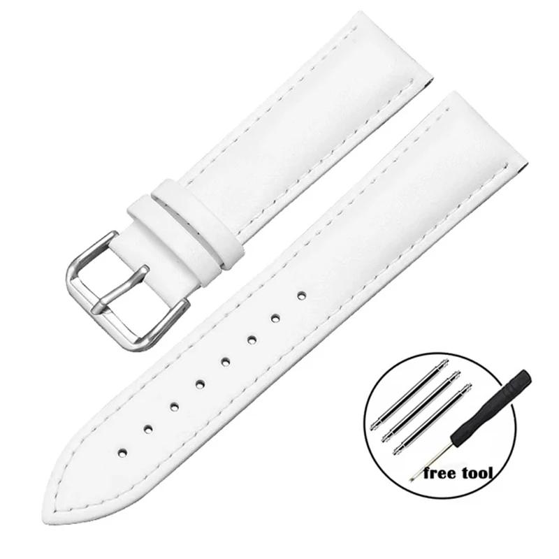 

Watch Band Genuine Leather Straps 16 18 20 22mm Watch Accessories High Quality Leather Watch Belt Strap 17 19 21 23mm Watchbands 12mm