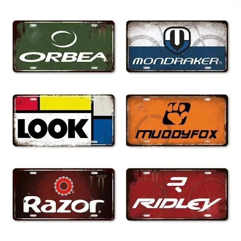 Klassische Metallschild-Dekoration Fahrradmarke Blechschild Handwerk Wanddekoration Schilder für Bar Garage Fahrrad Rostige Plakette 15x30cm Zinn Bo