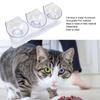 Katzen erhöhte Futterbar 3 Näpfe Transparent Abnehmbar Halswirbelsäulen-Schutz Erhöhte Katzenfutter Näpfe Für Haustier Katze