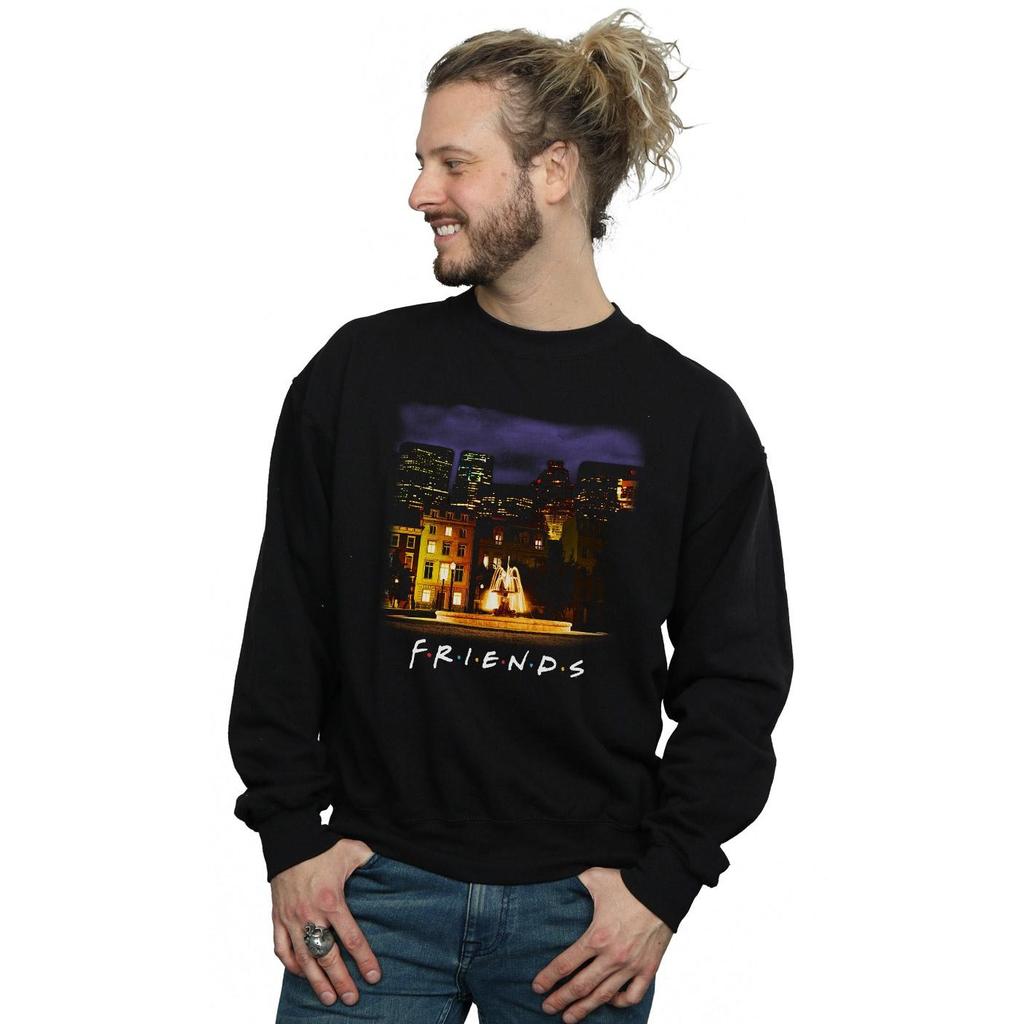 Friends Mens Nightime Fountain Sweatshirt