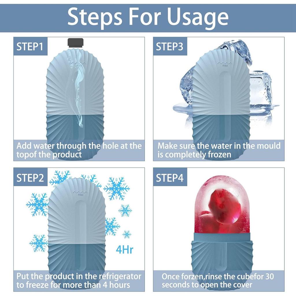 Ice Facial Roller Skin Care Beauty Lifting Contouring Tools Ice Cube Trays Ice Globe Balls Skin Care Tool Gifts Face Massager