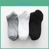 Comfortable Men's Summer Cotton Black Invisible Boat Socks Breathable Thin White Ins