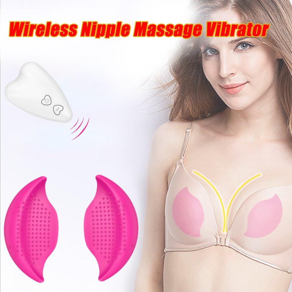 Remote Control Nipple Vibrator Chest Stimulator Breast Massager Breasts Enlarge Pump Adult Products Sex Toys for Women 10 Speed