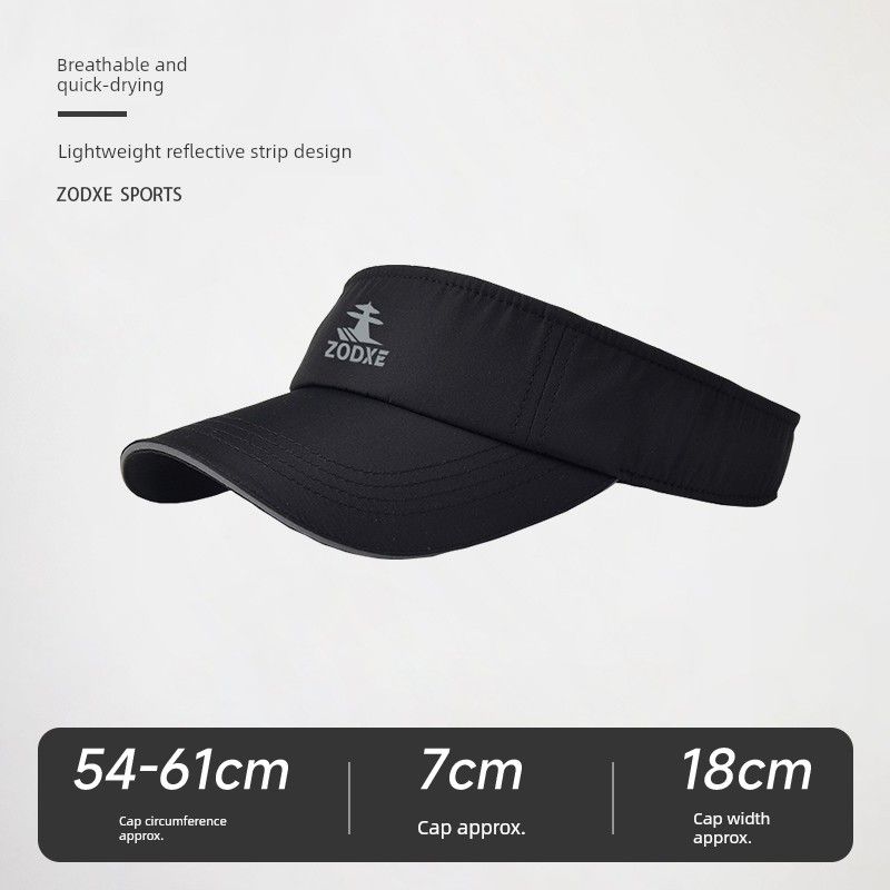 

Zodxe Outdoor Sports Quick-Drying Topless Hat Men s and Women s Same Cycling Running Summer Sun Protection Sun Hat Black Free size (head circumference 54-61cm)