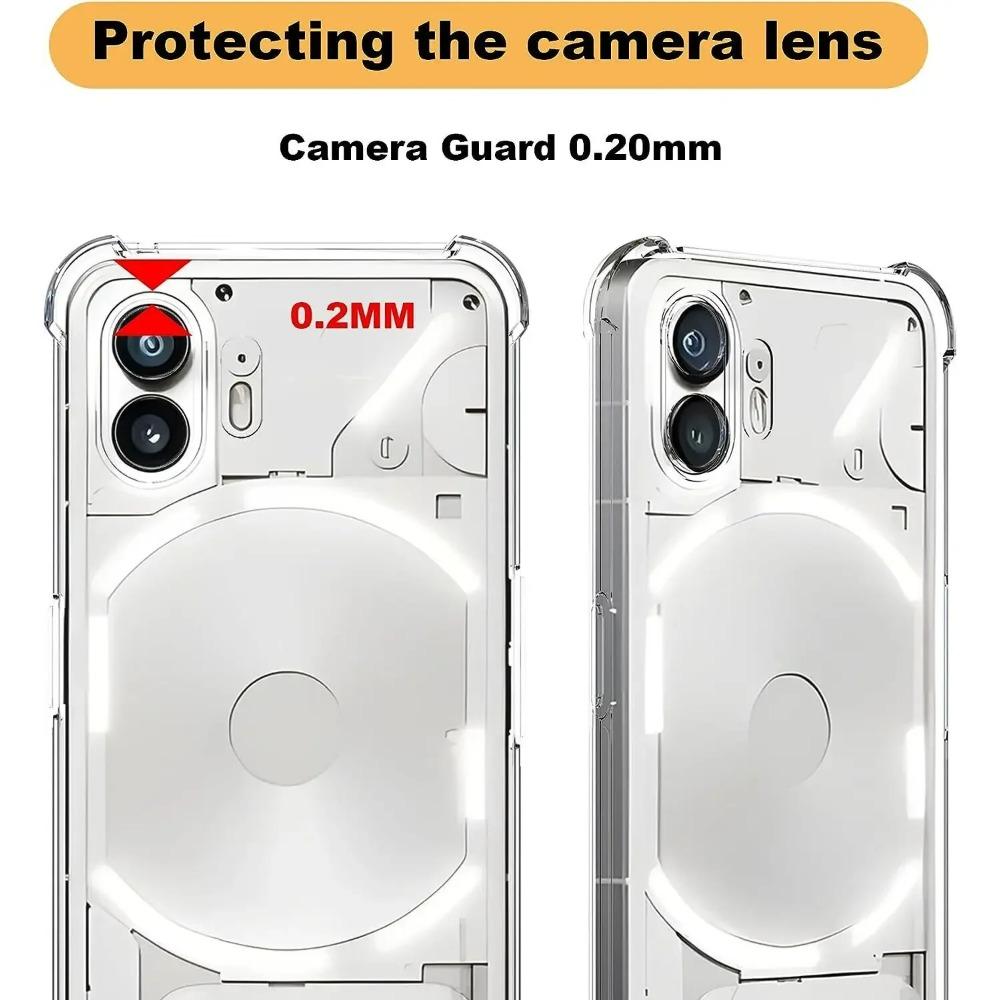 Měkké TPU průhledné pouzdro na telefon pro Nothing Phone 2 1 5G nárazuvzdorné airbagové ochranné čiré pouzdro Capa Fundas