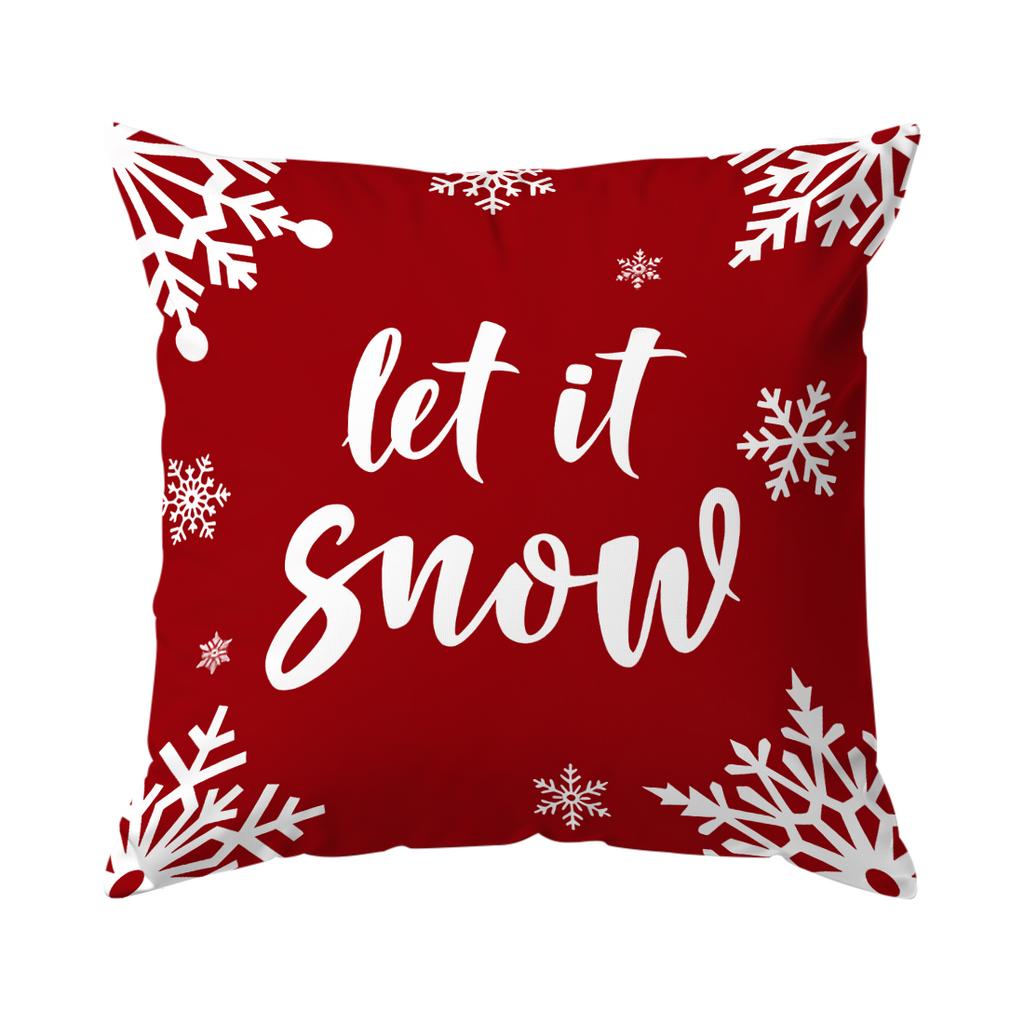 Christmas Snowflakescushions Pillowcase Polyester Cushion Cover Throw Pillow Sofa Decoration Pillowcover Home Decor