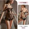 Original Erotic Underwear, Sexy halter Lace Seductive one-piece Dress, Women's See-through open-crotch Uniform pajamas 1173