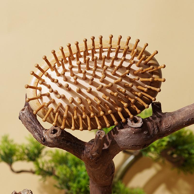 

Высококачественная расческа для волос, бамбуковая массажная расческа, деревянная щетка, цельное дерево, бамбуковая подушка, антистатическая расческа для волос, расчески для путешествий 1Pcs