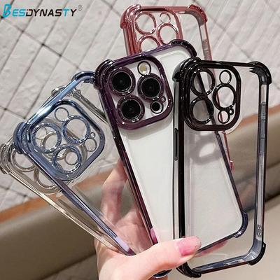 Dla Redmi Note 14S 14 Pro Plus 13 12 Pro 5G 4G Redmi 9i 9 Prime Etui na telefon Przezroczyste Odporne na upadki Galwanizowane Tylne etui