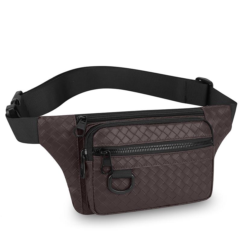 Borsa a tracolla da uomo casual – Marsupio resistente in PU con tasche multiple per esterni, moto e viaggi