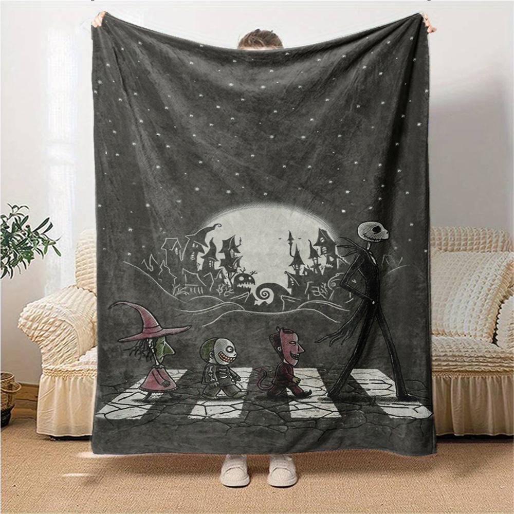 Nightmare Before Christmas Blanket Soft Throw Blanket For Home Bedroom Bed Sofa Travel Office Solid Christmas Blanket