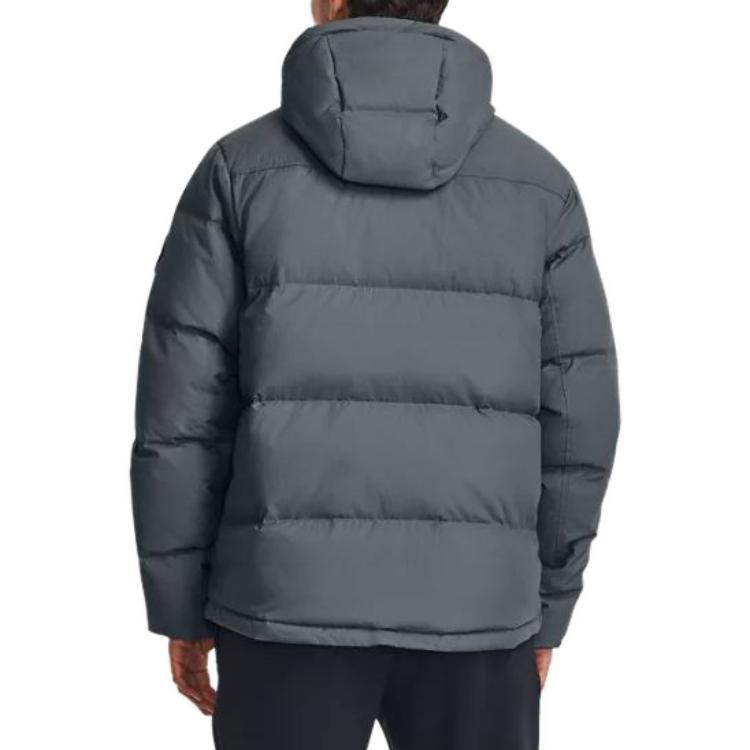 Under Armour Thick Hooded Jacket Men Tops Gray 1378830-002