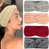 Fleece Lining Winter Headbands Wide Edge Hair Band Fashion Knitted Headbands  Hair Accessories
