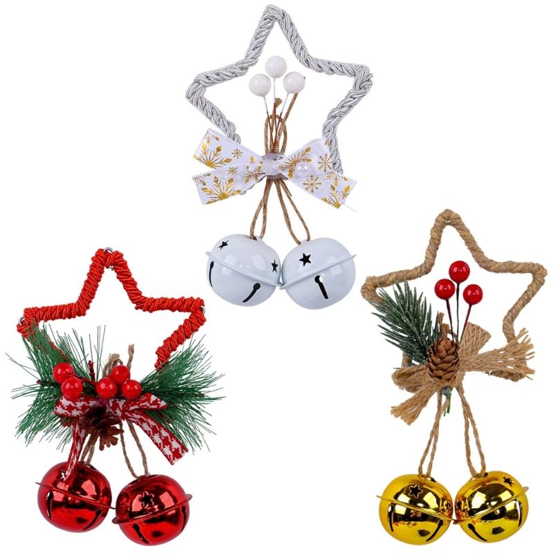 

DIY Christmas Star Bells User friendly Plastic Metal Hanging Decors For Festival Parties Window Displays 1