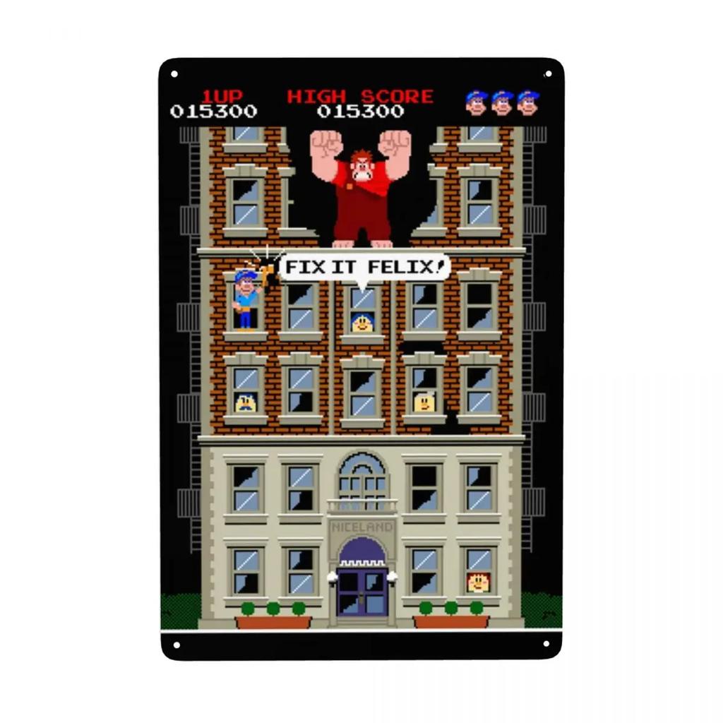 Vintage Donkey Kong Metal Tin Sign Rectangle Custom Arcade Video Games Signs Plaque Bar Cafe Restaurant Wall Decor Art