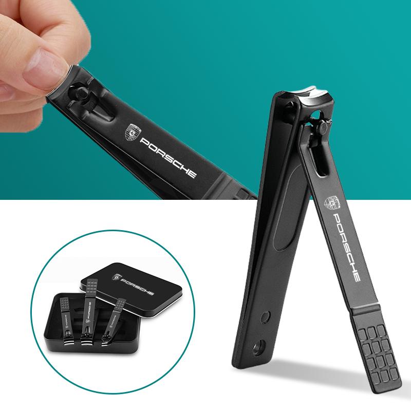 4Pcs Portable Manicure Sets Pedicure Kits Nail Clipper For Porsche Macan 911 Taycan Panamera Cayman Cayenne Boxster Accessories
