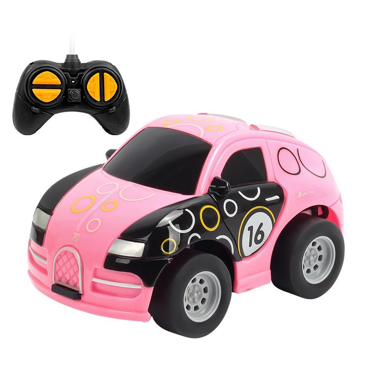 Cartoon Police Car Toy: Electric Remote-Controlled, Four-Way Movement, Cute and Fun Gift for Kids