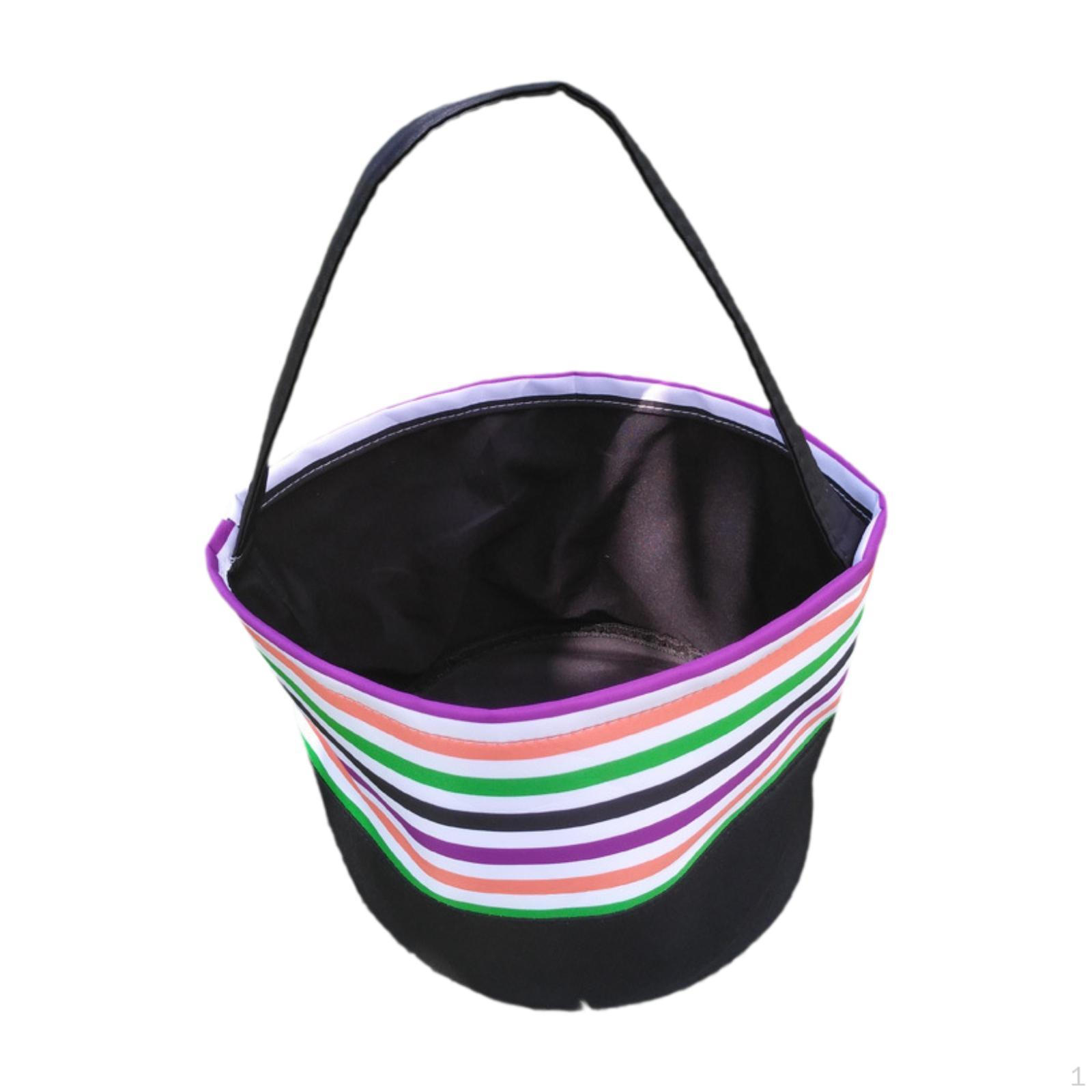 

Мешок-корзина для конфет на Хэллоуин Детская сумочка Праздничные принадлежности Декор Многоразовый Пустой Colorful stripes