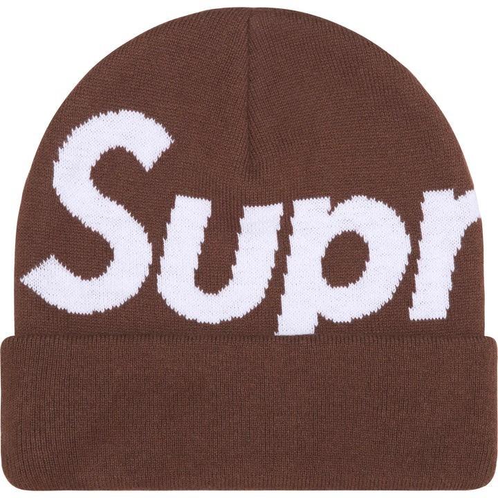 Supreme Big Logo Beanie Brown One-Size