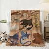 Black and White Dragon Love Heart Throw Kid-Friendly Flannel Throw Blanket Soft Warm Anti-Static Washable All Season