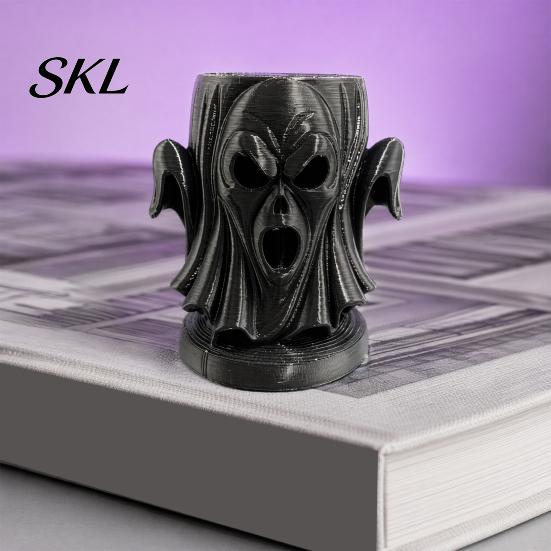 3D Horror Ghost Figure Printed Egg Holder, Multi-Functional Tray Ornaments for Storage And Durable Desktop Decoration, Halloween Theme Stable