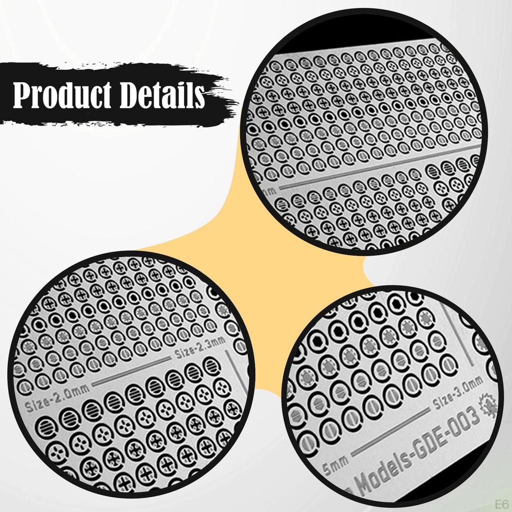 Metal Etching Sheet 3.54x2.76inch Compact Models Modification Stability Hobby Accessories Version