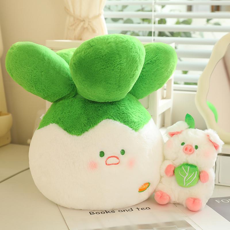 

Cabbage pigToy package Funny Stuffed Soft Plush Cartoon Anime Vegetable Pig Doll Kids Sleeping Pillow Cushion Decor 33cm-16cm