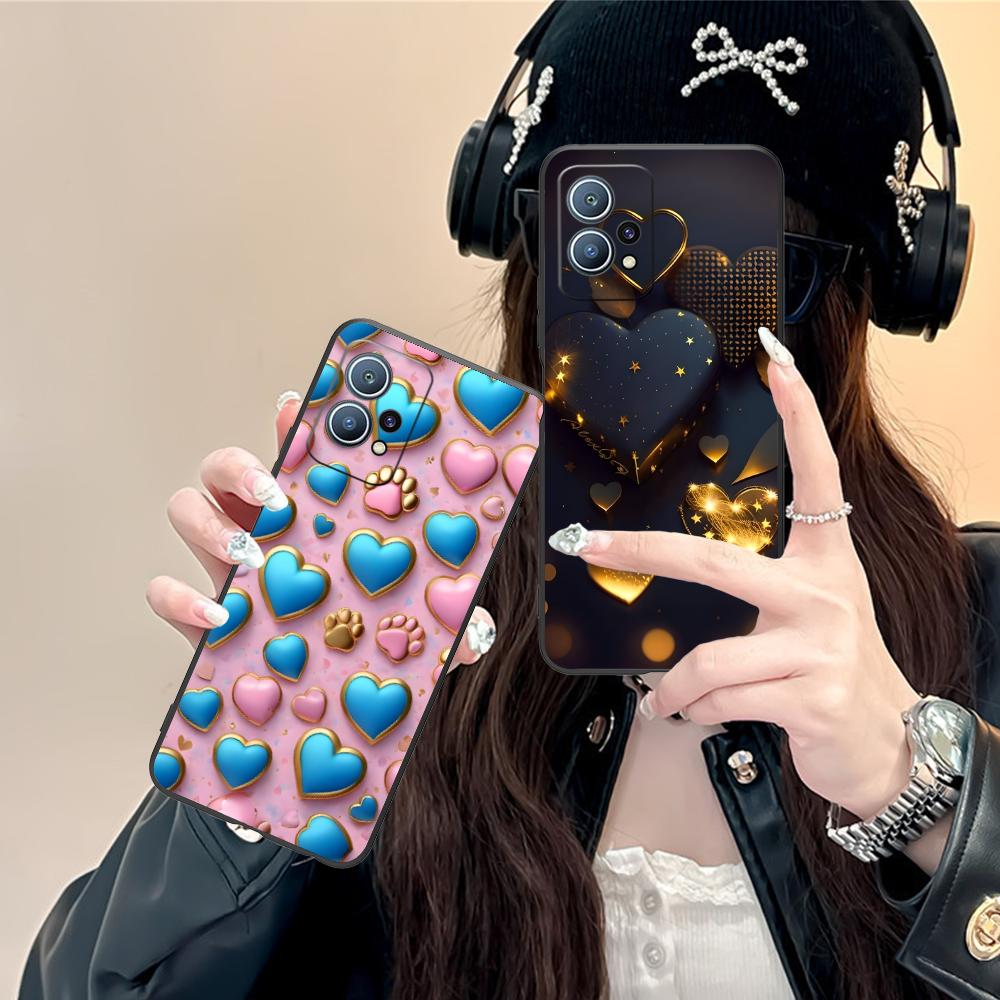 Y2K Glowing Hearts Mobile Phone Case for Huawei P60 P50 P40 P30 P20 P10 P9 P8 Pro Lite Plus Colorful Printing Cover Pretty Cover