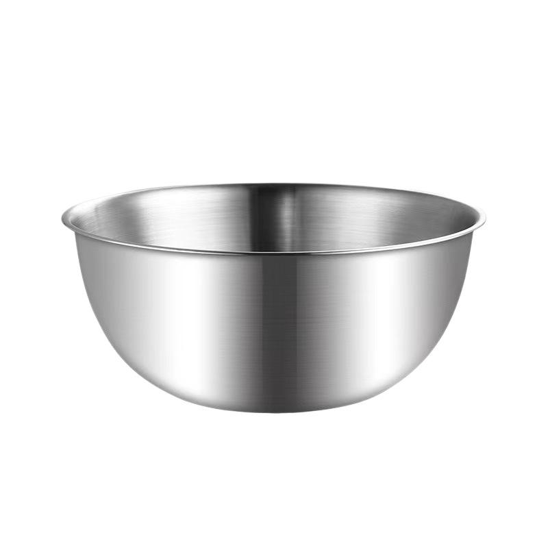 304 Stainless Steel Multi-purpose Bowl with Measuring Scale - Ideal for Beating, Baking, Kneading, Cooking, and Salads.