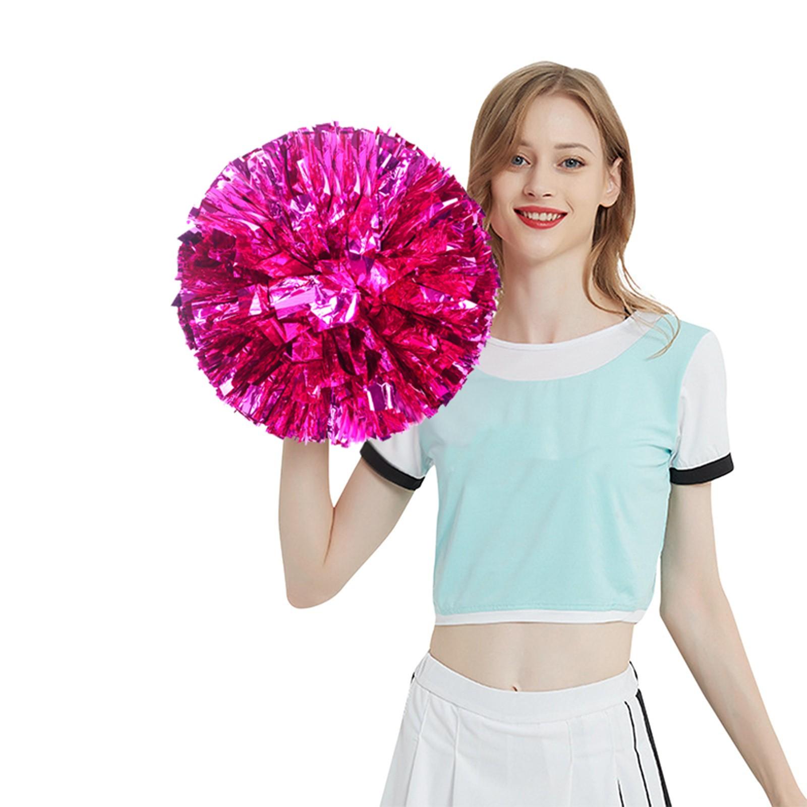 

2 упаковки, 30 см/11,8 дюйма, однотонный, с толстым помпоном, многоцветный, для выступления команды болельщиков One Size