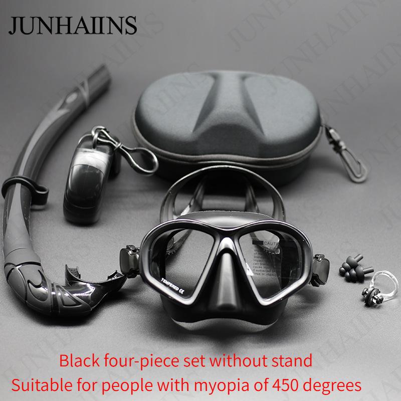 Low Volume Freediving Snorkeling Mask Anti-Fog Tempered Glass Soft Silicone Myopia Available Scuba Diving Goggles for Men Women