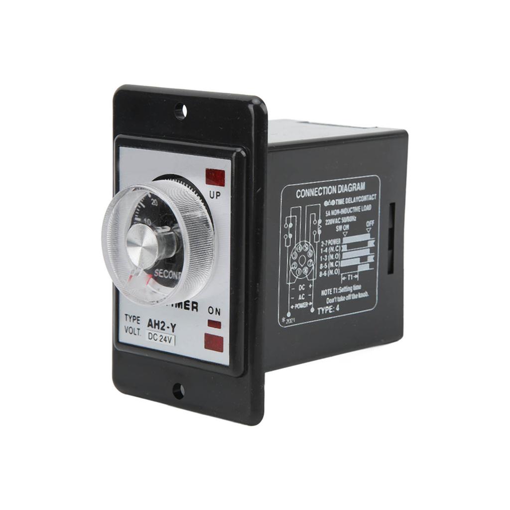 AH2‑Y 60S Zeitschaltrelais Kleiner Zeiger Zeitregler Drehknopfsteuerung Zeitschaltrelais 8 Pins Timer24VDC