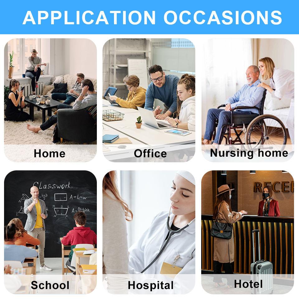 Factory Self Powered Doorbell EU AU UK US Plug Wireless Doorbell With 2 Receivers  Self Powered Door Bell
