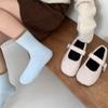 4Pairs Pile Up Winter Fluffy Socks Patchwork Plush Floor Socks Thicken Warm Socks  Autumn Winter