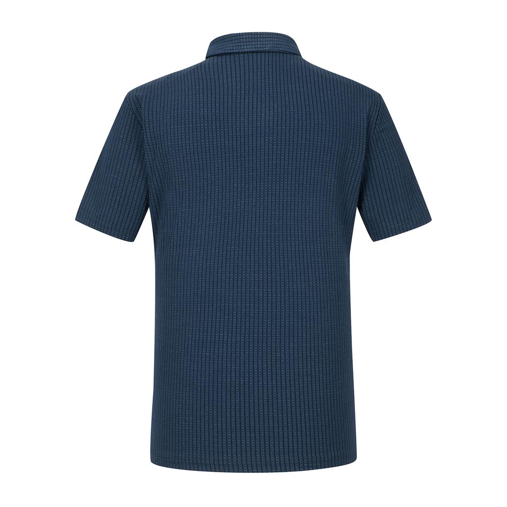 SUPERIOR Men'S Sewers Embossed Collar T-Shirt Blue (Ssb120243)