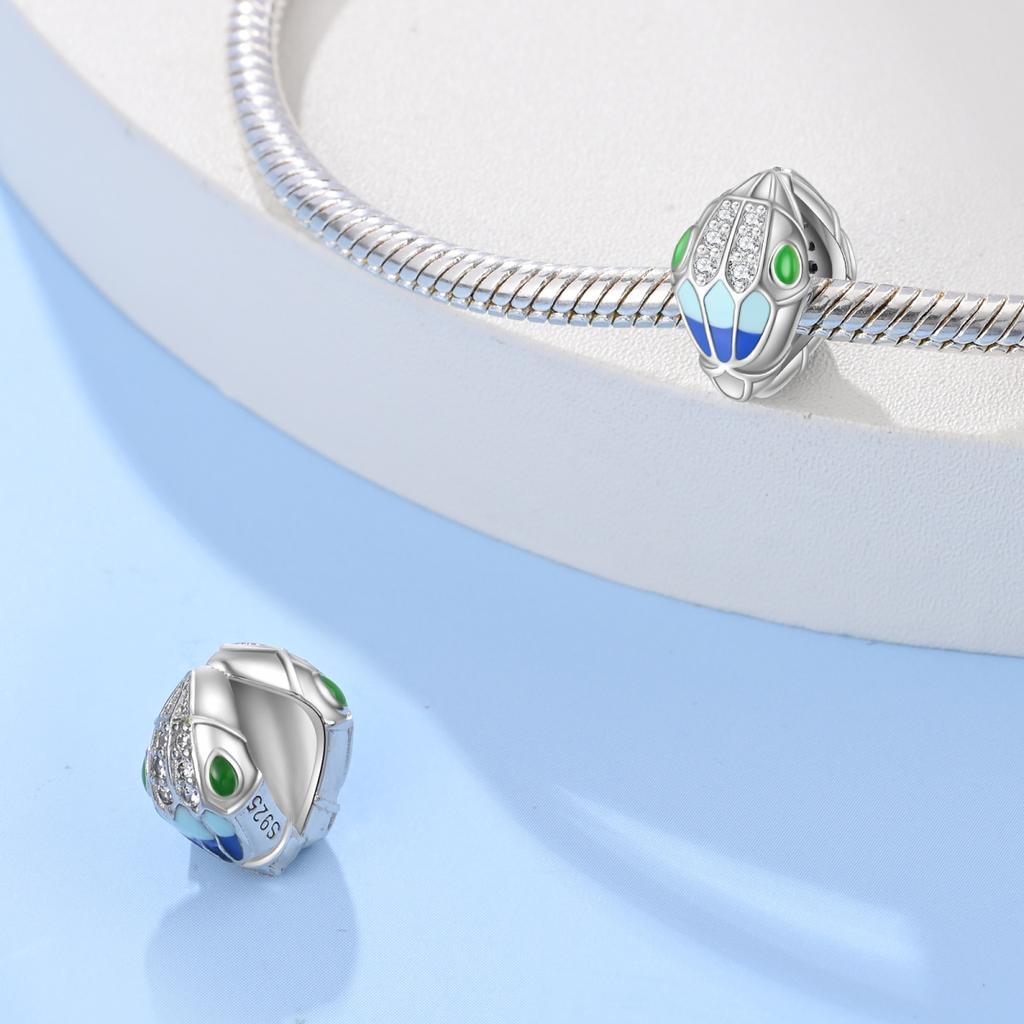 Kupfer Wunderschöner Hübscher Anhänger Echte Schlangenkopfperle Passt an Armbänder Schmuck DoItYourself Damen Geschenke Accessoire