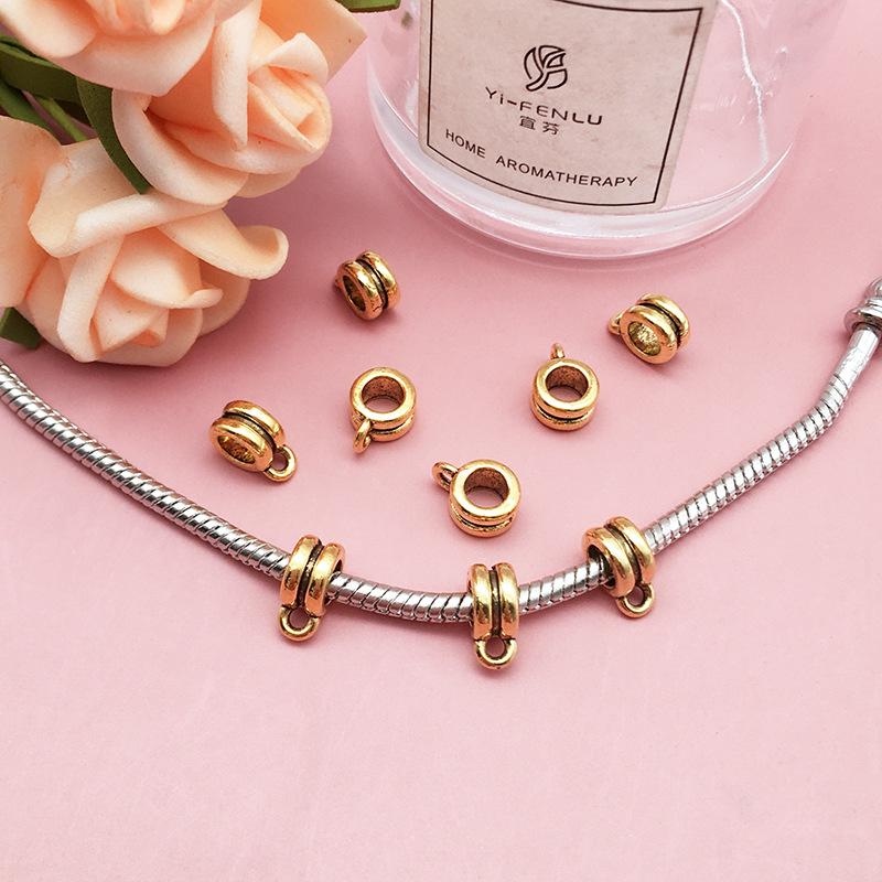 

Античное золото Вешалка для футболок с большим отверстием Изогнутая трубка для браслетов DIY