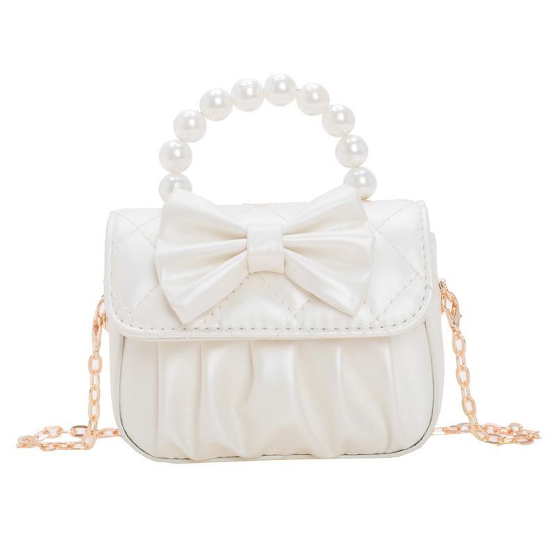 

Трендовая мини-сумка кроссбоди с бантом 2025 для девочек - Модная милая маленькая квадратная сумка белый