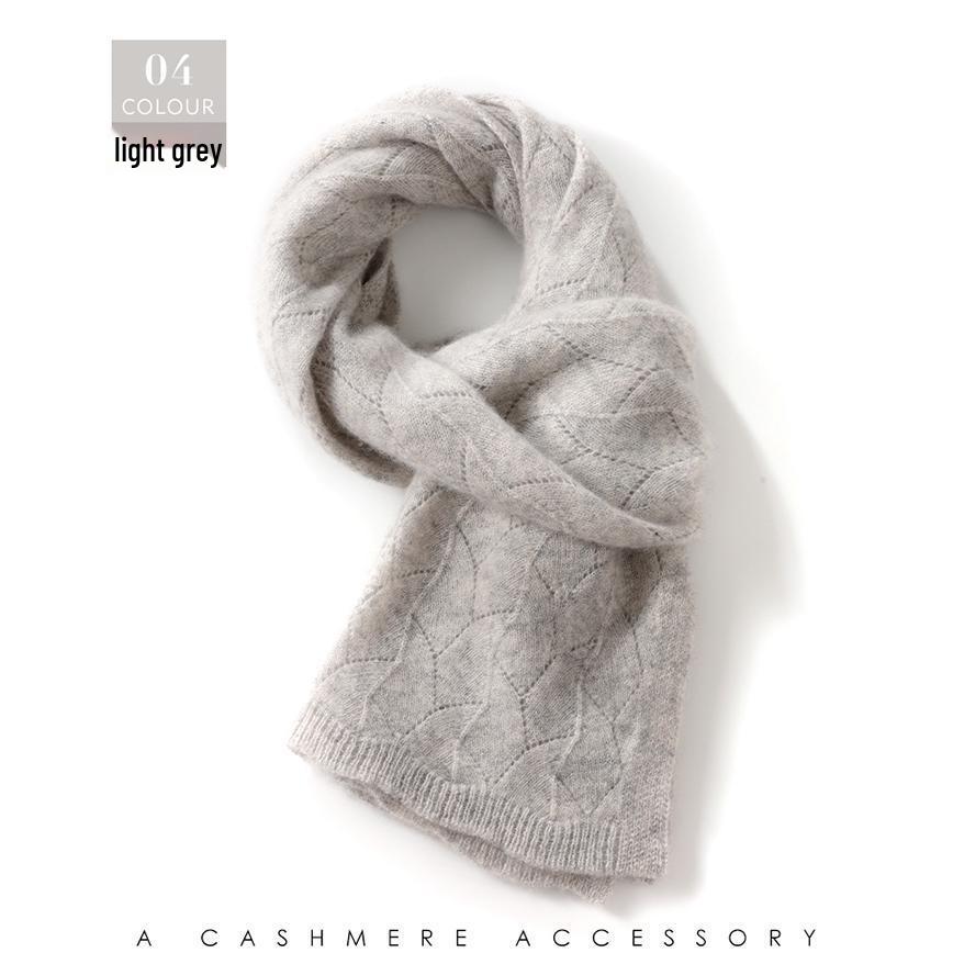 Women's Goat Cashmere Knit Scarf - Autumn/Winter Neck Warmer