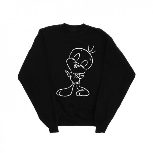 Looney Tunes Mens Tweety Pie Outline Sweatshirt