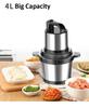 Multifunctional 4L Stainless Steel Meat Grinder and Food Processor (110V/220V)