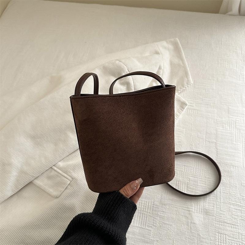Autumn Niche Retro Suede Leopard Print Bag Women's New Fashion Underarm Bag Simple Large-capacity Bag
