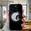 Phone Case: 2D Flat, Suitable for iPhone 18, 17, 16, 15, 14, 13, 12 Pro Protective Case, Cute Moon, Perfect Holiday Gift for Christmas and Halloween