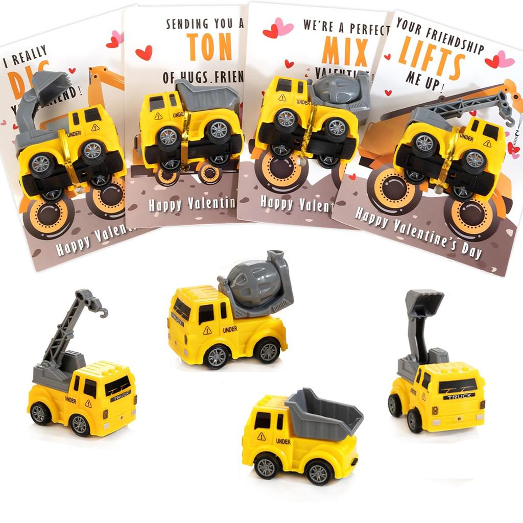 Four Piece Set Of Holiday Building Car Toy Cards, Holiday Toys, Card Toy Cars, Children's And Adult Toys