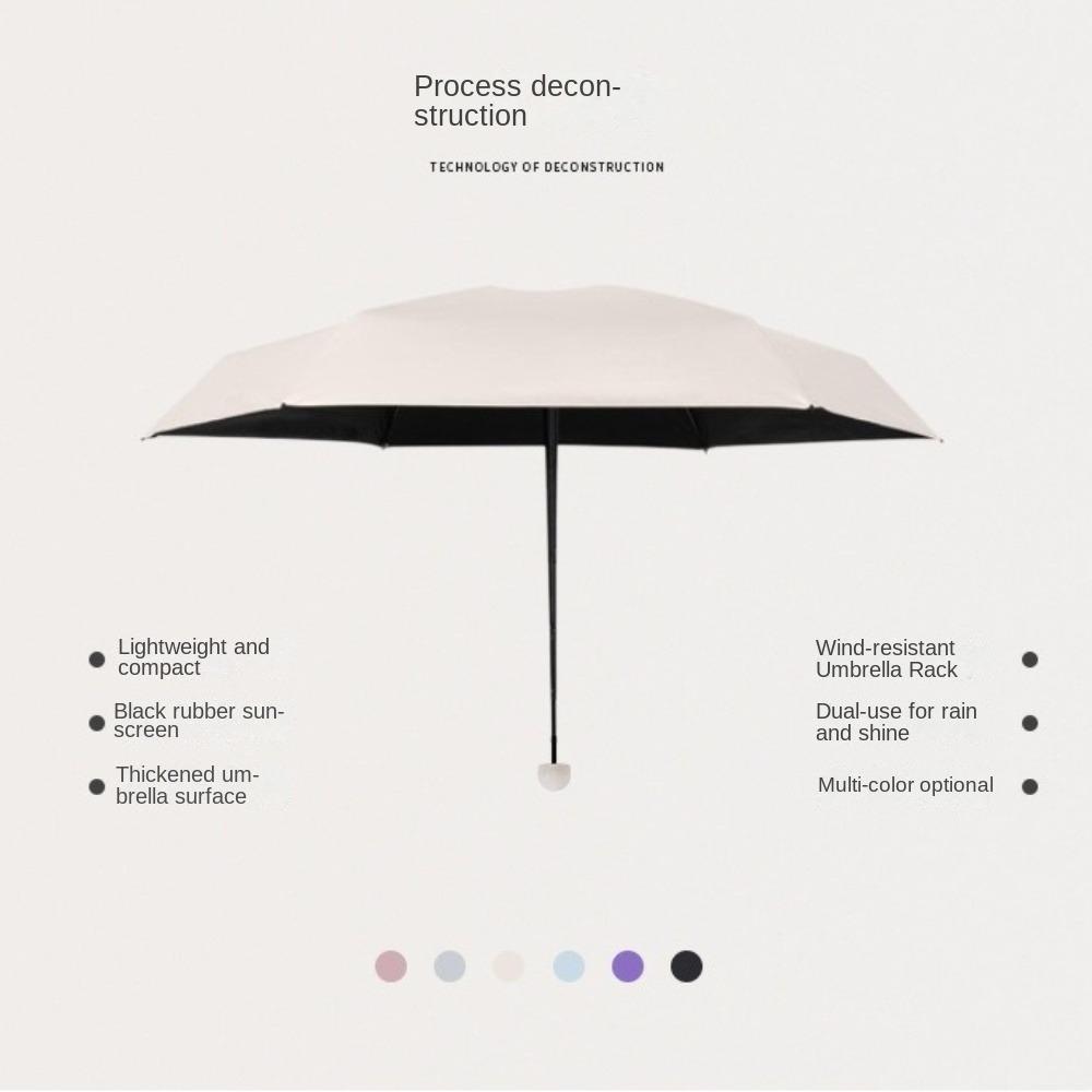 UPF50+ Sluneční Deštník Vinylové Cestovní Doplňky Nový Kapesní Slunečník pro Venkovní Použití