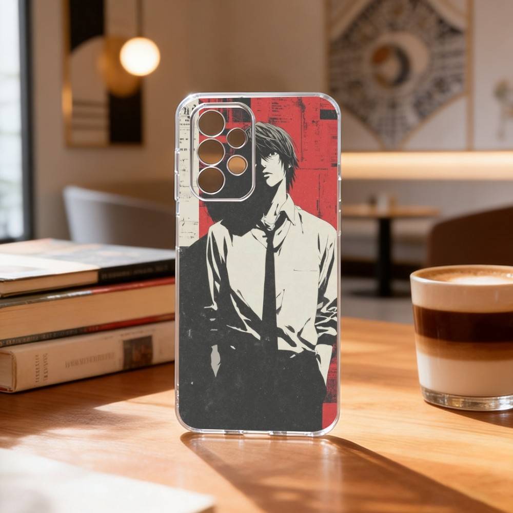 Death Note Kira Yagami Dunkles Anime Handyhülle Transparentes Silikon Weich Für Samsung S25,S24,S21,S22,S23,S30,Ultra,S20,Plus,Fe