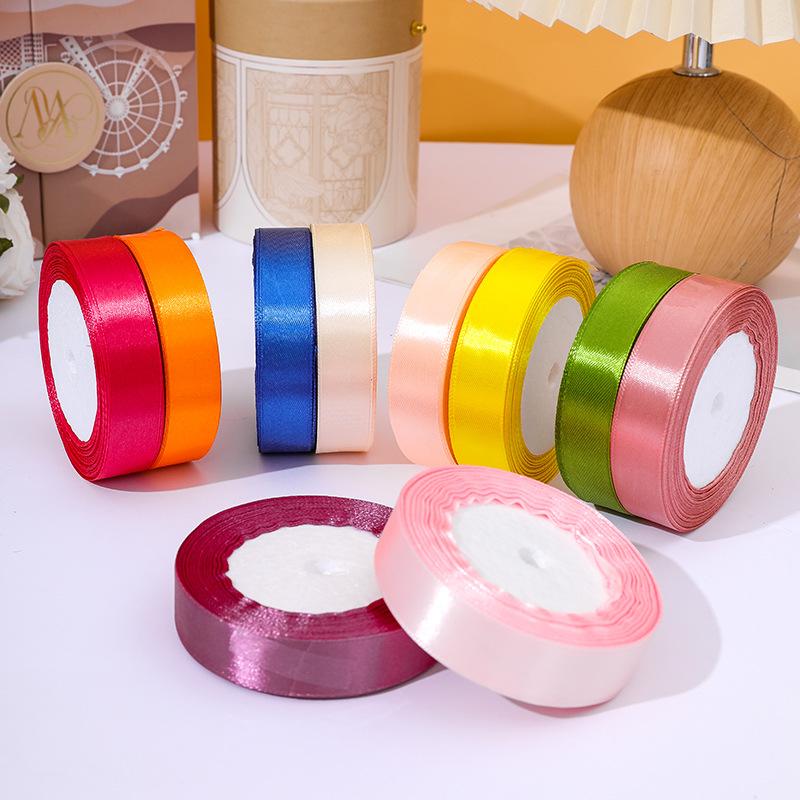 22meters/roll Wide 2cm Satin Ribbon Wedding Holiday Season Party Decor DIY Making Handmade Gift Wrapping Crafting Materials