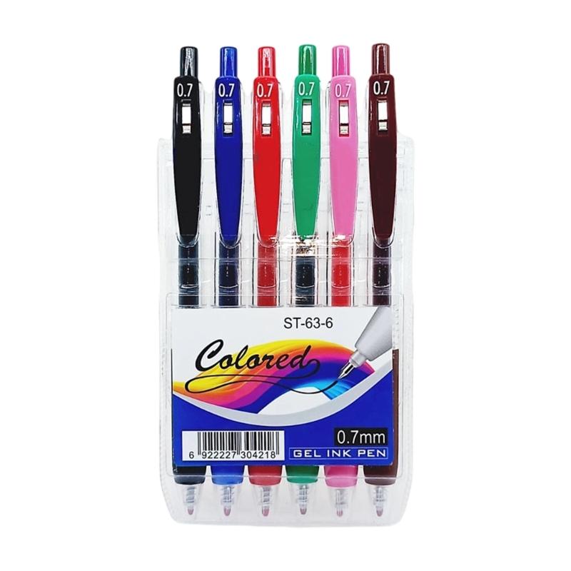 Caneta Gel Colorida Retrátil Caneta com Tintas Gel de Cores Sortidas Ponta 0,7 MM para Diário Caderno Planejador Anotações Scrapbooking