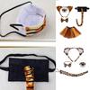 Kid Animal Costume Set Include Animal Ear Headband Tail Nose Bowtie Skirt Halloween Animal Leopard Animal Outfit