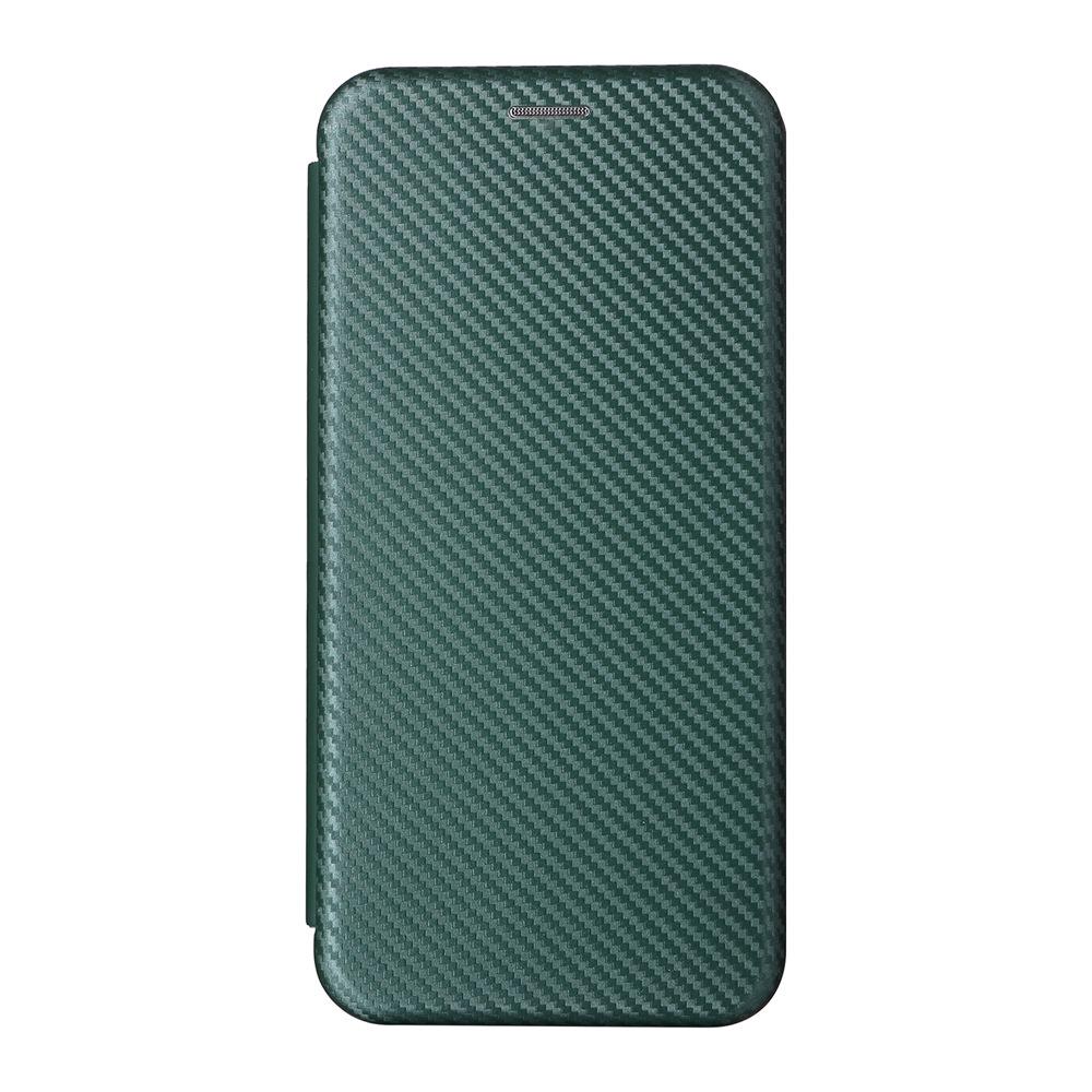 

Huawei Honor X7B Retro Carbon Fiber Flip Phone Case with Card Slot Carbon Fiber зелёный